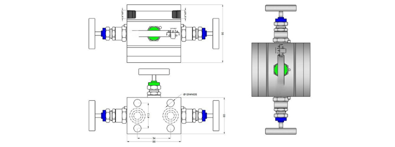 Pipe Gauge 90° Syphon Main View